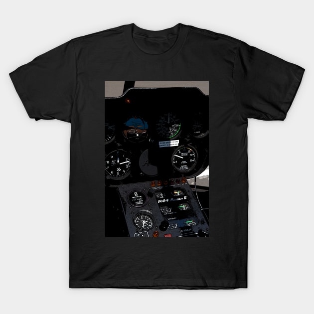 cockpit helicopter T-Shirt by tanjawillekens